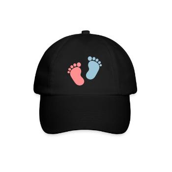 Baby Füße - Baseballkappe - Schwarz/Schwarz - Vorne