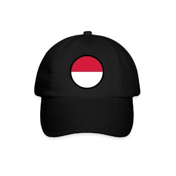 Unter dem Zeichen von Indonesien - Baseballkappe - Schwarz/Schwarz - Vorne