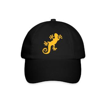 2020 08 06 Gecko - Baseballkappe - Schwarz/Schwarz - Vorne