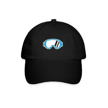 Skibrille - Baseballkappe - Schwarz/Schwarz - Vorne