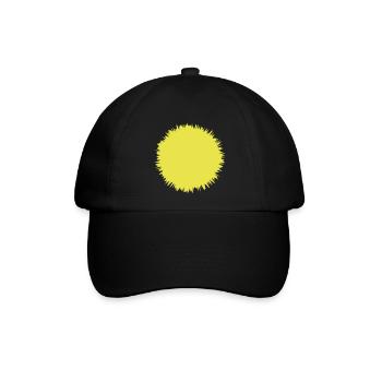 Sun | Kreis | gelbe Sonne (Vectorgraphic) - Baseballkappe - Schwarz/Schwarz - Vorne