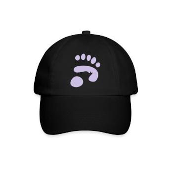 Pandapfotenabdruck - Baseballkappe - Schwarz/Schwarz - Vorne