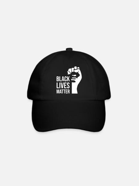 BLM Design Geschenk - Baseballkappe - Schwarz/Schwarz