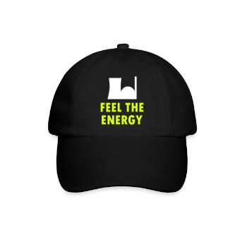 Feel the energy (Atomkraftwerk) - Baseballkappe - Schwarz/Schwarz - Vorne