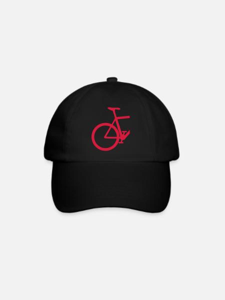 Rennrad rear - Baseballkappe - Schwarz/Schwarz