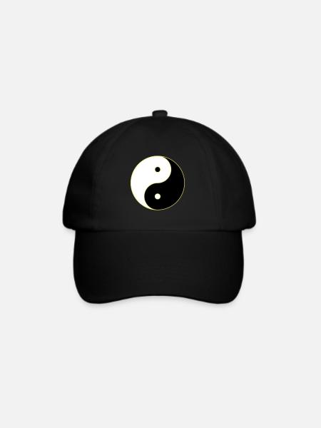 Yin Yang - Baseballkappe - Schwarz/Schwarz