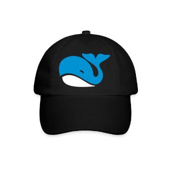 Wal - Baseballkappe - Schwarz/Schwarz - Vorne