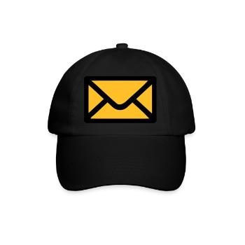 Brief Umschlag - Baseballkappe - Schwarz/Schwarz - Vorne
