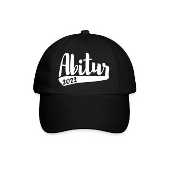 Abitur 2022 AK 22 schlichtes Design - Baseballkappe - Schwarz/Schwarz - Vorne