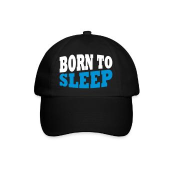 Born to sleep - Baseballkappe - Schwarz/Schwarz - Vorne