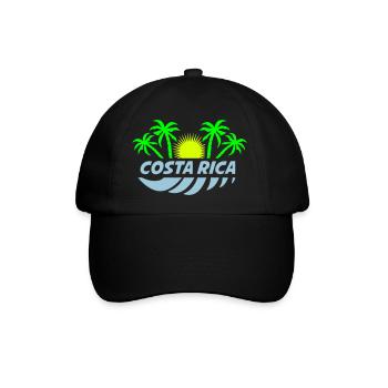 costa rica - Baseballkappe - Schwarz/Schwarz - Vorne