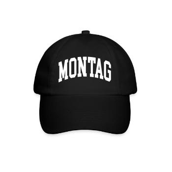 Montag - Baseballkappe - Schwarz/Schwarz - Vorne