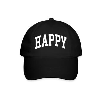 Happy - Baseballkappe - Schwarz/Schwarz - Vorne