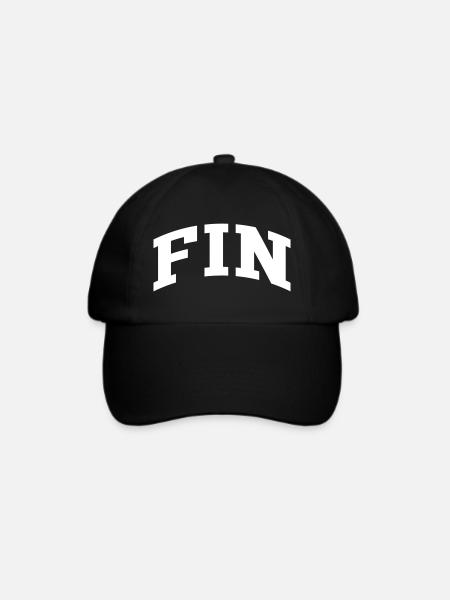 Fin - Baseballkappe - Schwarz/Schwarz
