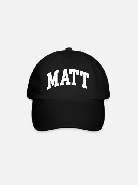 Matt - Baseballkappe - Schwarz/Schwarz
