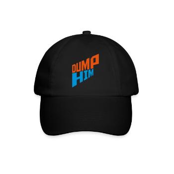 dump him Zitat Logo - Baseballkappe - Schwarz/Schwarz - Vorne