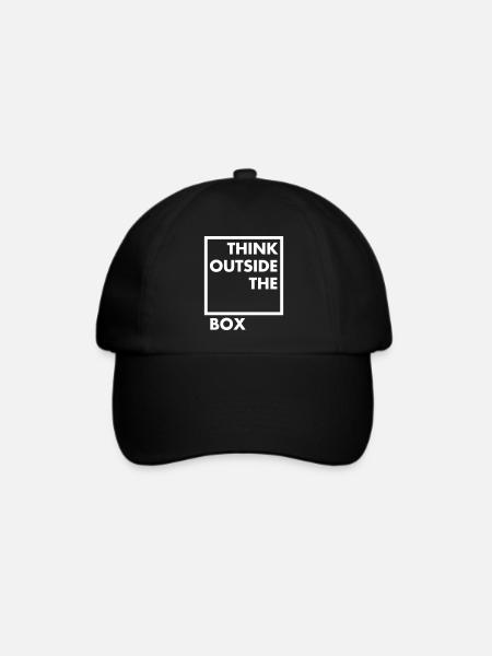 Think outside the box - Baseballkappe - Schwarz/Schwarz