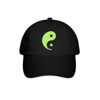 YIN & YANG - einfach 01 - Baseballkappe - Schwarz/Schwarz - Vorne
