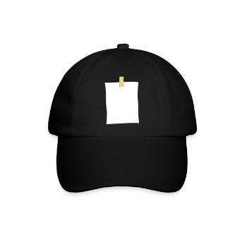 post_it_note - Baseballkappe - Schwarz/Schwarz - Vorne