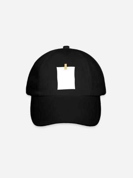 post_it_note - Baseballkappe - Schwarz/Schwarz