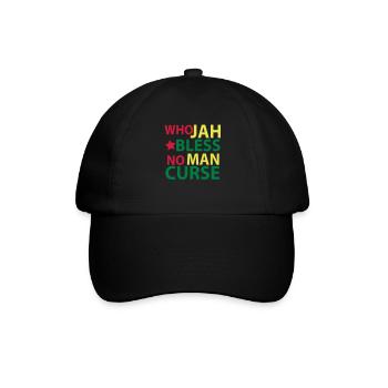 who jah bless - Baseballkappe - Schwarz/Schwarz - Vorne
