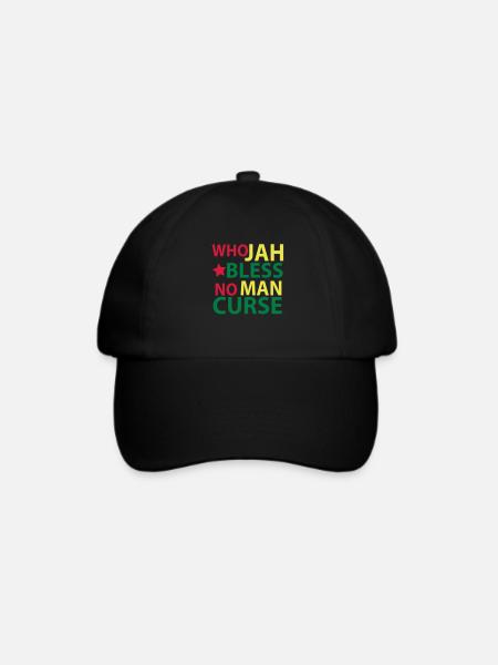 who jah bless - Baseballkappe - Schwarz/Schwarz
