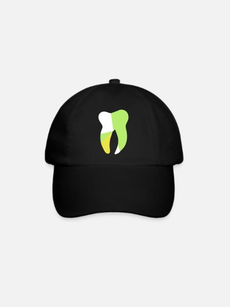 zahn grafik - Baseballkappe - Schwarz/Schwarz