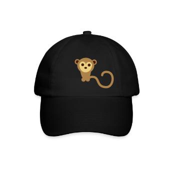 Äffchen - Baseballkappe - Schwarz/Schwarz - Vorne
