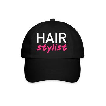 Hair stylist - Baseballkappe - Schwarz/Schwarz - Vorne