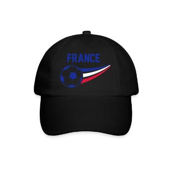 france soccer - Baseballkappe - Schwarz/Schwarz - Vorne