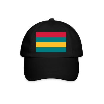 Insel Mauritius / Flagge von Mauritius - Baseballkappe - Schwarz/Schwarz - Vorne