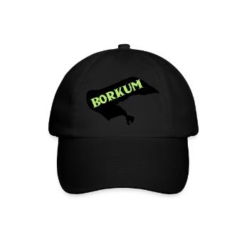 borkum insel - Baseballkappe - Schwarz/Schwarz - Vorne