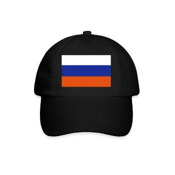 Russische Flagge - Baseballkappe - Schwarz/Schwarz - Vorne