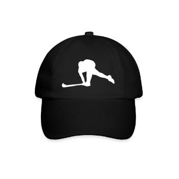 Feldhockey Landhockey Hockey Geschenk - Baseballkappe - Schwarz/Schwarz - Vorne