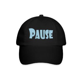 PAUSE - Baseballkappe - Schwarz/Schwarz - Vorne