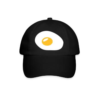 Spiegelei - Baseballkappe - Schwarz/Schwarz - Vorne