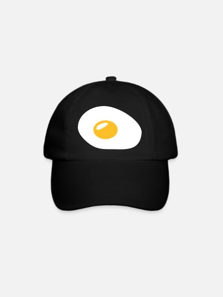 Spiegelei - Baseballkappe - Schwarz/Schwarz