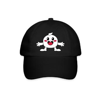 Kleines niedliches Maennchen - Baseballkappe - Schwarz/Schwarz - Vorne
