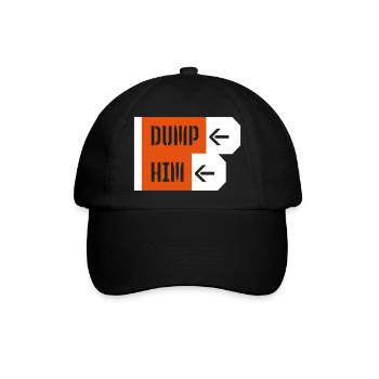 dump him Zitat Logo - Baseballkappe - Schwarz/Schwarz - Vorne
