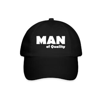 MAN OF QUALITY - Baseballkappe - Schwarz/Schwarz - Vorne