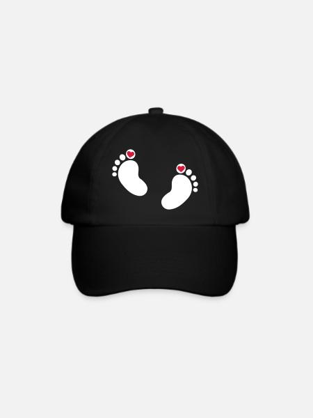 Baby Babyfüße - Baseballkappe - Schwarz/Schwarz