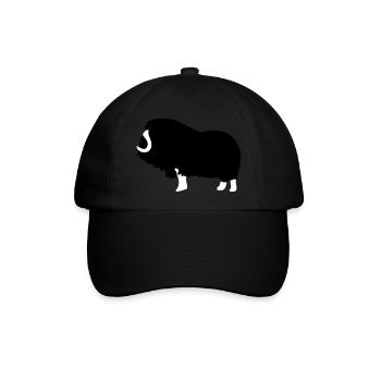 Moschusochse - Skandinavien - Baseballkappe - Schwarz/Schwarz - Vorne