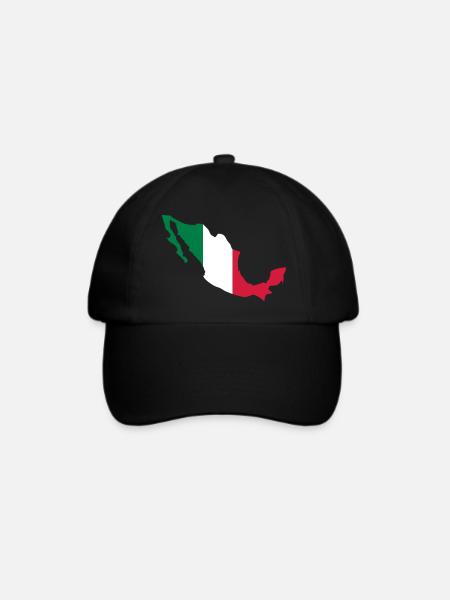 Mexiko - Baseballkappe - Schwarz/Schwarz