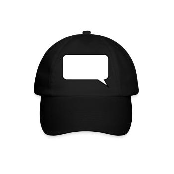 Sprechblase // Comic // Spruch machen // Aussage - Baseballkappe - Schwarz/Schwarz - Vorne