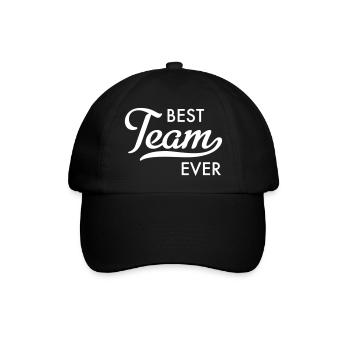 Best Team ever - Baseballkappe - Schwarz/Schwarz - Vorne