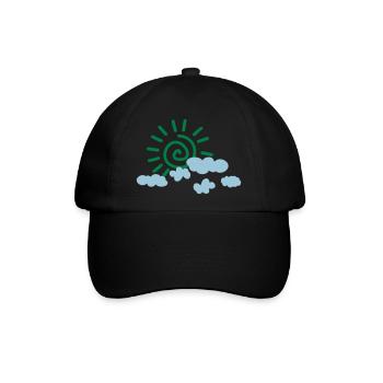 sonne himmel - Baseballkappe - Schwarz/Schwarz - Vorne