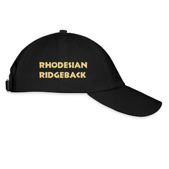 Rhodesian Ridgeback Liegend - Baseballkappe - Schwarz/Schwarz - Rechts