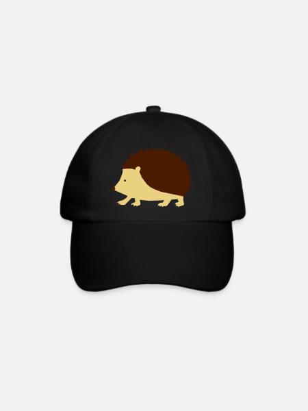 Igel - zackig - Baseballkappe - Schwarz/Schwarz