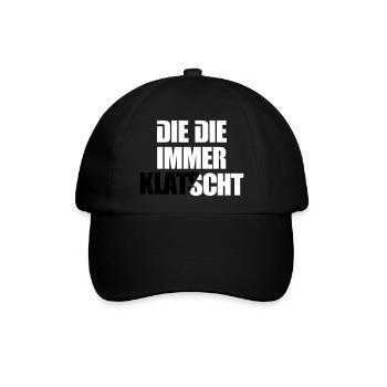 Die immer klatscht Mdma Emma Festival Afterhours - Baseballkappe - Schwarz/Schwarz - Vorne