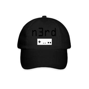 Nerd - Baseballkappe - Schwarz/Schwarz - Vorne